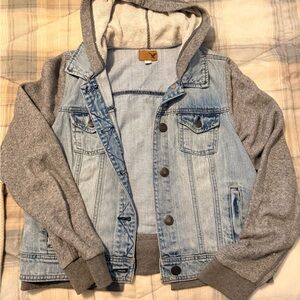 American Eagle Outfitters Denim and Gray Jacket